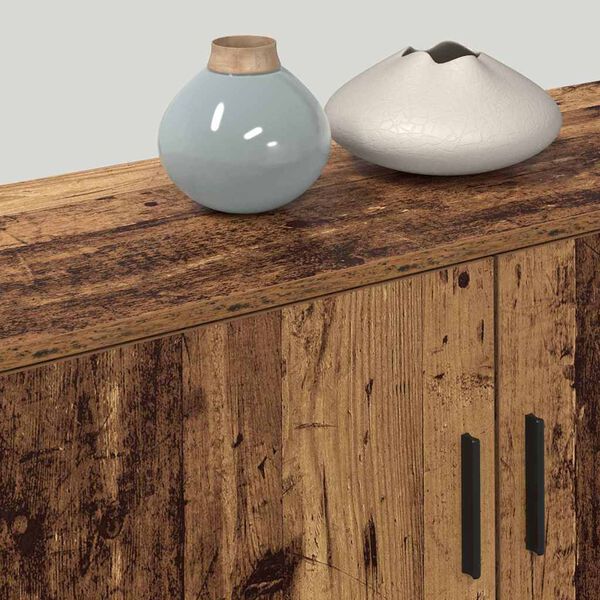 vidaXL Veggmontert TV-hylle sett 3 pcs Gamle tre 100 x 34,5 x 40 cm