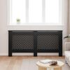 vidaXL Radiatordeksel svart 172x19x81,5 cm MDF