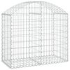 vidaXL Gabionkurv buet 100x50x80/100 cm galvanisert jern