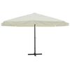 vidaXL Parasol hvit aluminium 500 cm