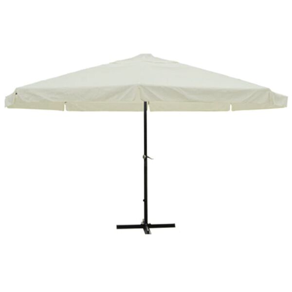 vidaXL Parasol hvit aluminium 500 cm