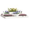 vidaXL Plantekasse hvit 112x112x27 cm heltre furu