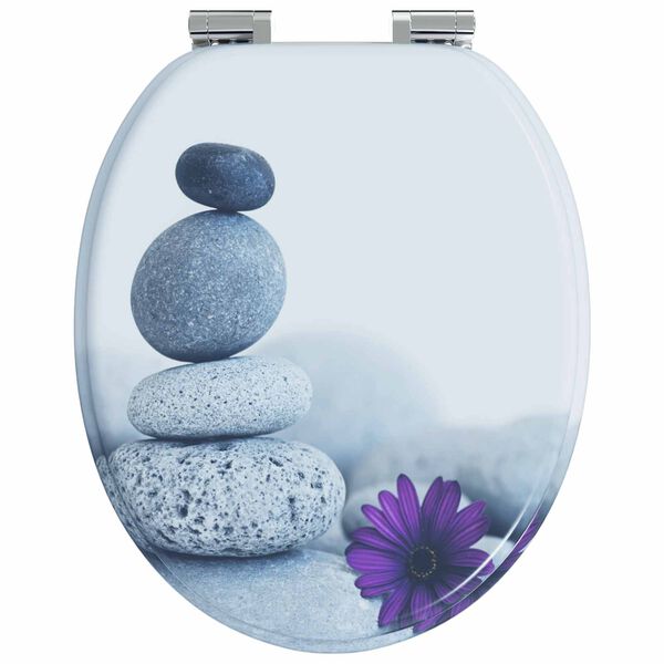 vidaXL Toalettsete Gr&aring; 44 x 38 cm MDF-plater