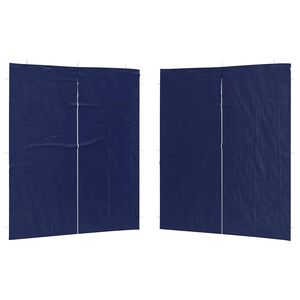 vidaXL Party Telt Sidevegg 2 stk. 200 x 195 cm Bl&aring; PE og st&aring;l
