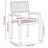 vidaXL Hage Stol 4 pcs Brun 56 x 57 x 87cm Massivt akasietre
