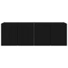 vidaXL TV Veggskap 2 pcs Svart 59,5 x 31 x 40 cm Konstruert tre