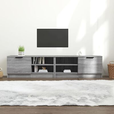 vidaXL TV-benker 2 stk grå sonoma 80x35x36,5 cm konstruert tre