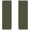 vidaXL Planteholder 2 pcs Olivengr&oslash;nn 24 x 24 x 75 cm St&aring;l