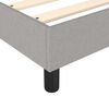 vidaXL Boxspring-sengeramme lysegr&aring; 135x190 cm Double stoff