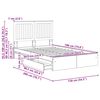 vidaXL Seng med Oppbevaring Sonoma eik 135 x 190 cm Konstruert tre
