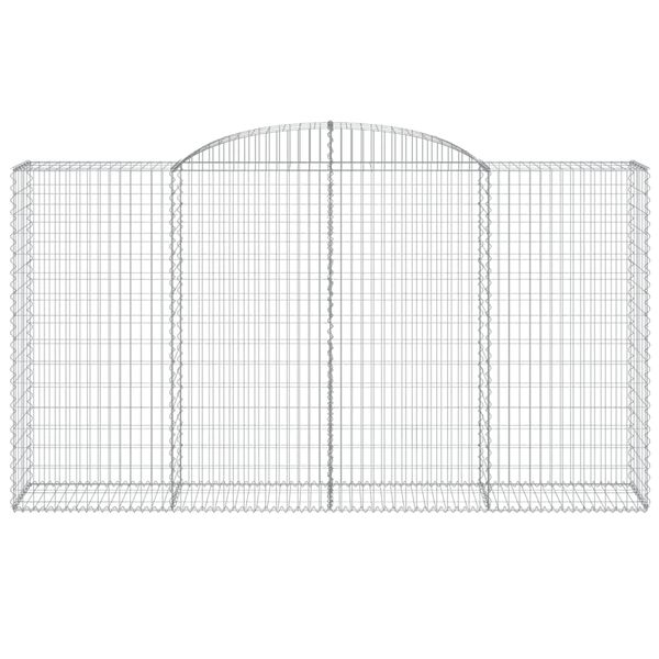 vidaXL Gabionkurver buede 5 stk 300x50x160/180 cm galvanisert jern