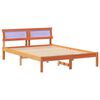 vidaXL Sengestamme med hodegjerde Vokset Brun 120 x 190 cm Massiv furu