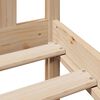 vidaXL Seng med bokhylle uten madrass 150x200 cm heltre furu