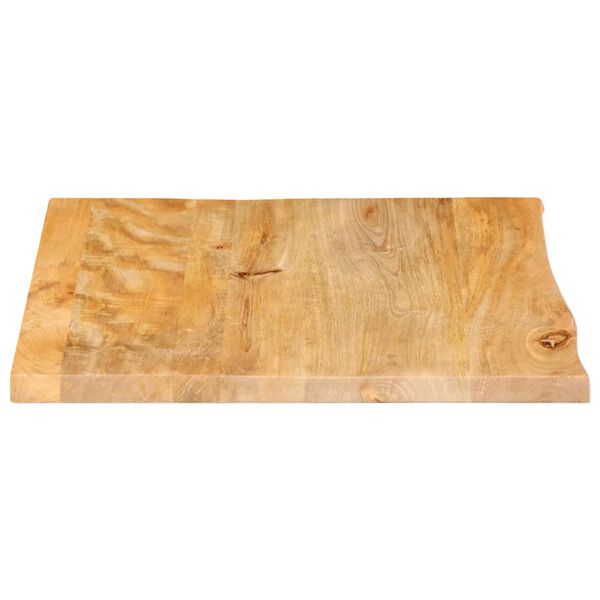 vidaXL Bordplate 80x80x2,5 cm naturlig kant heltre mango