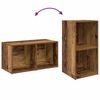 vidaXL TV-benksett 2 pcs Gamle tre 37 x 35 x 72 cm Konstruert tre