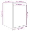 vidaXL Veggskap 2 stk hvit 30x30x40 cm heltre furu