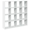 vidaXL Bokhylle hvit 137,5x29x137,5 cm konstruert tre