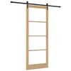 vidaXL Skyved&oslash;r ORKDAL Naturlig 93 x 232 cm Massivt furutre og glass