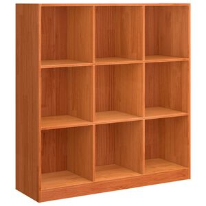 vidaXL Bokskap Vokset Brun 104 x 33 x 110 cm Massiv furu