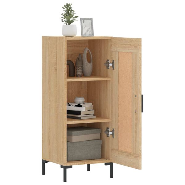 vidaXL Skjenk sonoma eik 34,5x34x90 cm konstruert tre