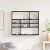 vidaXL Vegghylle svart eik 90x16x78 cm konstruert tre