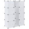 vidaXL Modulskap med 9 rom 109x36,5x143 cm hvit