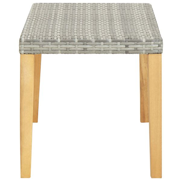 vidaXL Hagebenk 120 cm grå polyrotting og heltre akasie