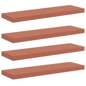 vidaXL Vegghylle 4 stk. R&oslash;d 90 x 23,5 x 3,8 cm Konstruert tre