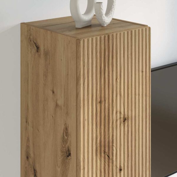 vidaXL TV Veggskap Kunstnerisk Eik 30 x 31 x 100 cm Konstruert tre