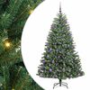 vidaXL Kunstig sammensatt juletre Gr&oslash;nn 210 cm PVC og metall