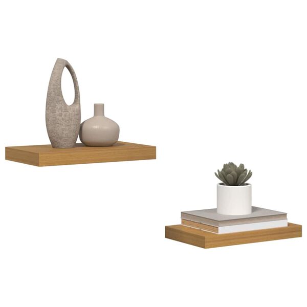 vidaXL Vegghylle 2 pcs Beige 40 x 23,5 x 4 cm Konstruert tre
