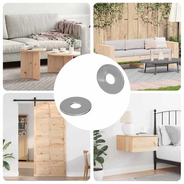 vidaXL Vasker 2 pcs s&oslash;lv 18 x 18 x 1,2 mm Jern