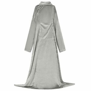 vidaXL Teppe-hettegenser Grå Flanell