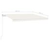vidaXL Manuell uttrekkbar markise med LED 450x300 cm kremhvit