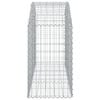 vidaXL Gabionkurv buet 150x50x80/100 cm galvanisert jern