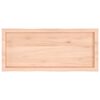 vidaXL Bordplate 100x40x(2-4) cm ubehandlet heltre eik naturlig kant