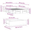 vidaXL Sengeramme med skuffer betonggr&aring; 135x190 cm konstruert tre