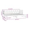 vidaXL Uttrekkbar dagseng hvit heltre furu 2x(80x200) cm