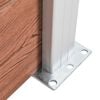 vidaXL Hagegjerde WPC 699x106 cm brun