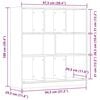 vidaXL Bokhylle gammelt tre 97,5x29,5x100 cm konstruert tre