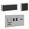 vidaXL Sett med arbeidskabinetter med skuff med lagring 8 pcs Svart