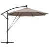 vidaXL Kantilever bananparasol Gråbrun 294 x 294 x 248 cm