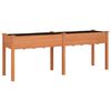 vidaXL Plantekasse med foring brun 203x53x76 cm heltre gran