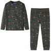 vidaXL Pyjamas for barn med lange ermer kaki 104
