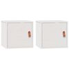 vidaXL Veggskap 2 stk hvit 31,5x30x30 cm heltre furu