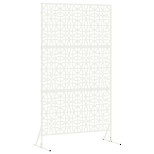 vidaXL Personvernsvegg 100 x 50 x 180 cm St&aring;l Hvit