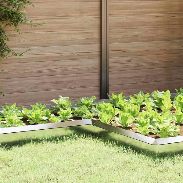 vidaXL Sneglenett 4 pcs s&oslash;lv 10 x 10 x 25 cm Rustfritt St&aring;l