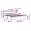 vidaXL Sengeramme med hodegavl hvit 180x200 cm heltre furu