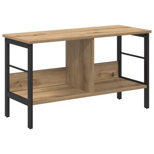 vidaXL Bokhylle 2 niv&aring;er 82 x 32 x 47 cm Konstruert tre Artisan Eik