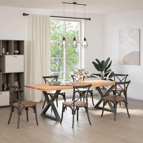 vidaXL Spisebordben 2 stk antrasitt 90 x (72-73,3) cm stål